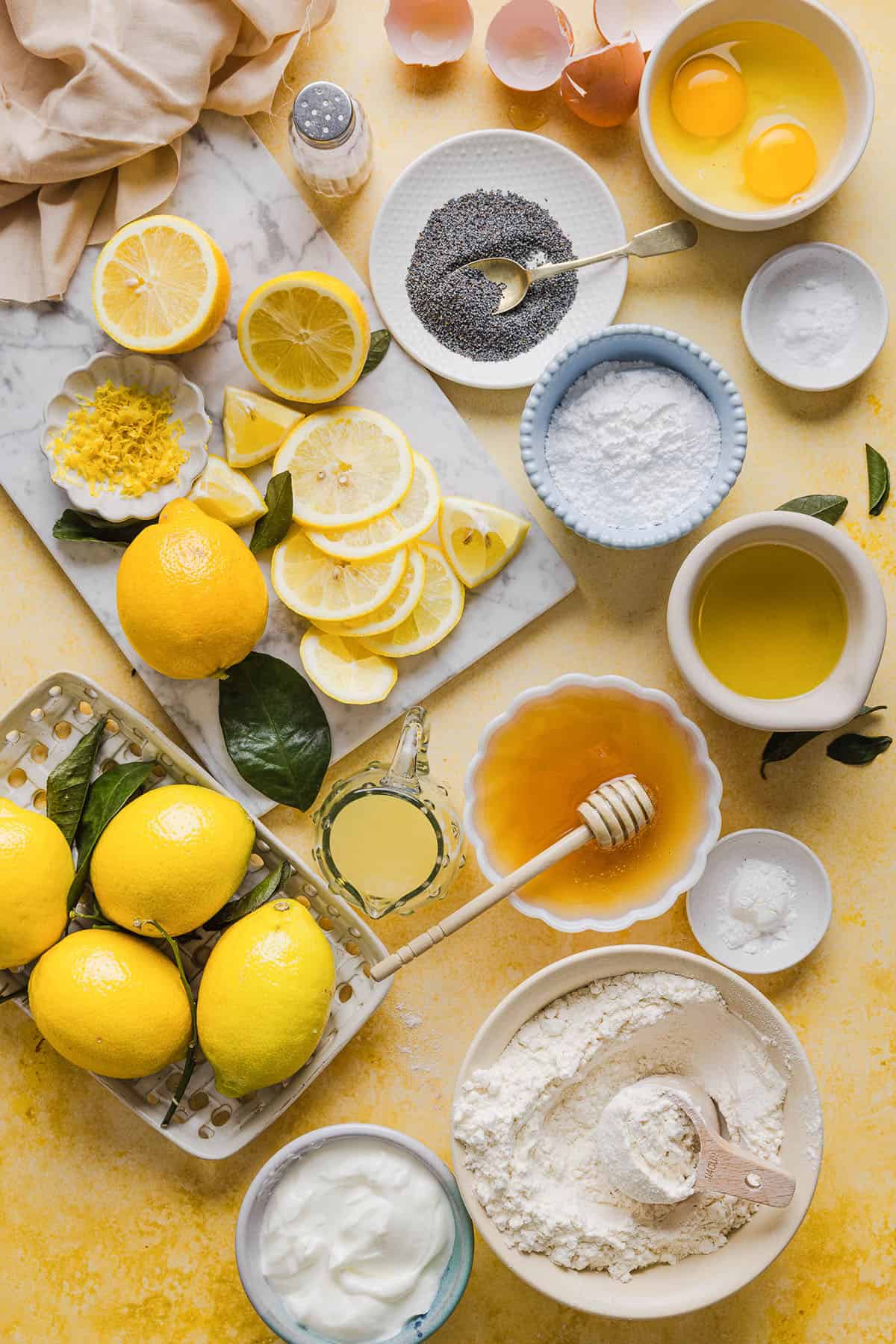 The BEST Healthy Lemon Poppy Seed Bread made with Greek yogurt and honey. Perfectly moist, naturally sweetened, and topped with the most delicious fresh lemon glaze!